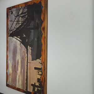 Sailboat Picture On Wooden Plque